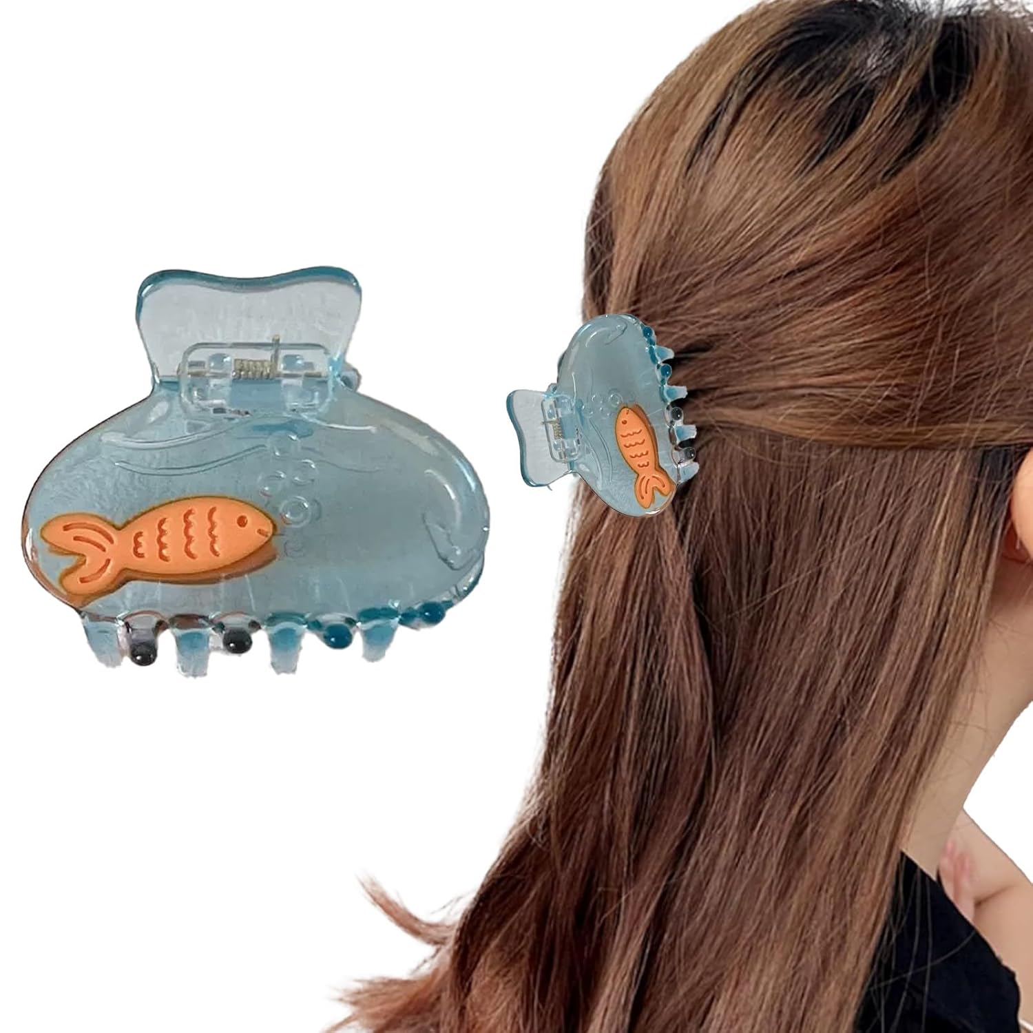 1 Pcs Gold Fish Hair Claw Shark Clip, Novelty Animal Hair Clips, Fun Claw Clip Hair Accessory, Fish Claw Clip Party Summer Beach Styling Women’S Hat Clip 1 Pcs Gold Fish Hair Claw Shark Clip, Novelty Animal Hair Clips, Fun Claw Clip Hair Accessory, Fish Claw Clip Party Summer Beach Styling Women’S Hat Clip