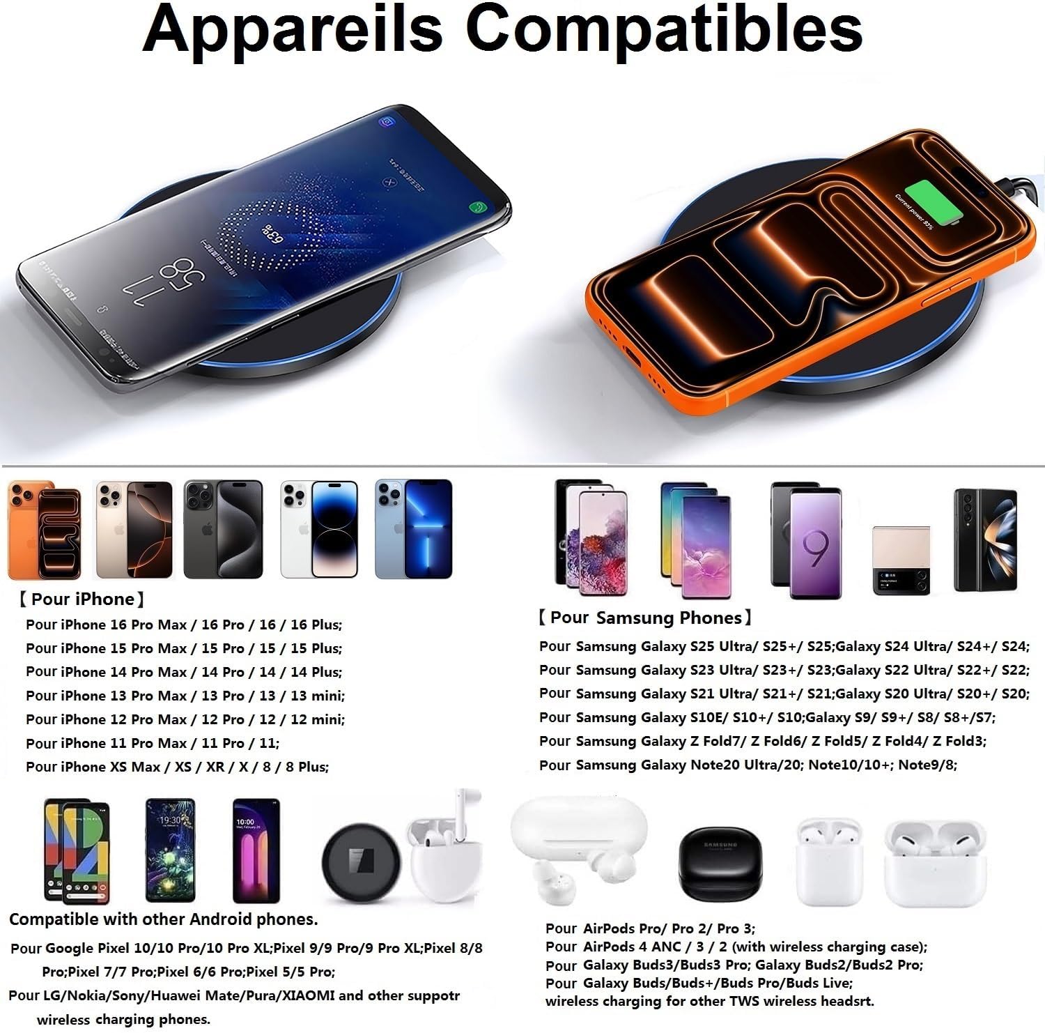 chargeur sans fil – caractéristiques techniques