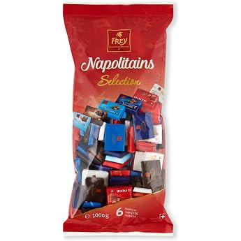 Frey 1 kg Napolitains Selection Chocolate Mixing Bag - Mini Chocolate Bars of 6 Varieties - Swiss Mini Chocolate Bars - Bulk Pack 1 x 1000 g - UTZ Certified