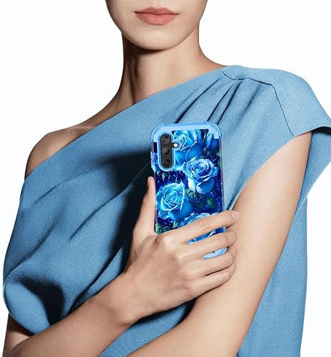 Miniatura 9 de Hekodonk Funda para Samsung Galaxy A15 5G, resistente a prueba de golpes, plástico duro+goma de silicona híbrida 3 en 1, funda protectora para