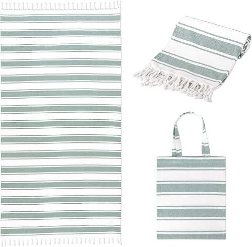 Folkulture Toalla de playa turca para adultos con bolsa de viaje de 40 x 72 pulgadas, manta de playa rosa o toallas de playa a prueba de arena de