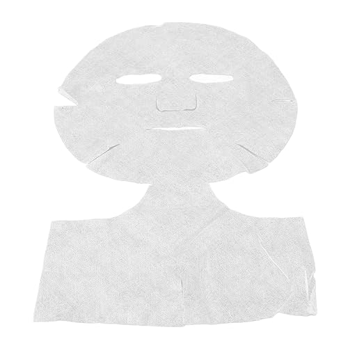 50 hojas de máscara facial para cuello, papel de máscara facial de seda ligera precortada, máscara desechable para el cuidado de la piel para
