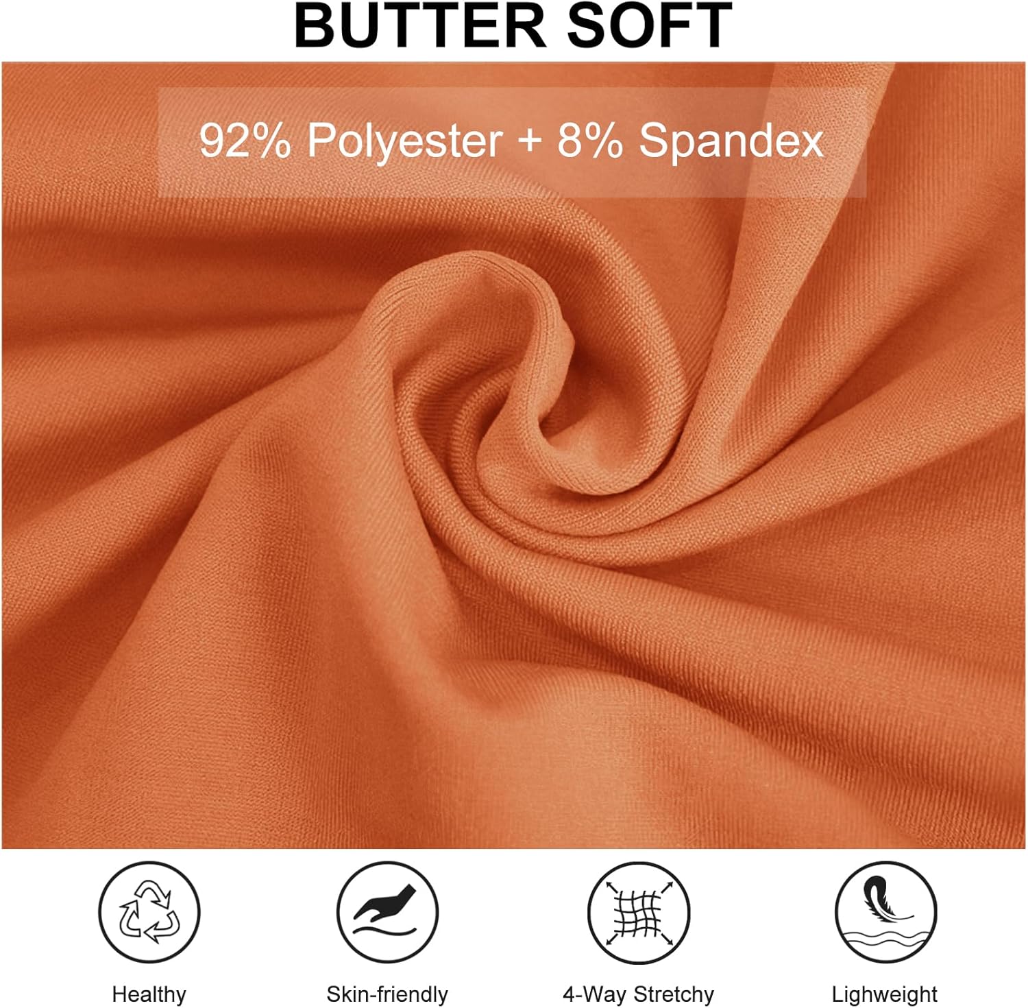 DIBAOLONG Womens High Waist Yoga Pants Cutout Ripped Tummy Control Workout Running Yoga Skinny Leggings Orange 2XL - Image 3