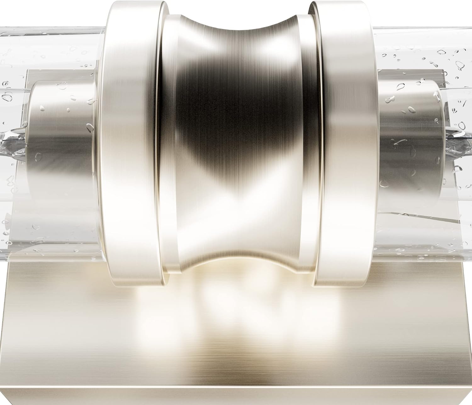 Hunter - Lenlock 2-Light Brushed Nickel, Medium Size Vanity Light, Dimmable, Modern Style, for Bedrooms, Kitchens, Foyers, Bathrooms - 19931