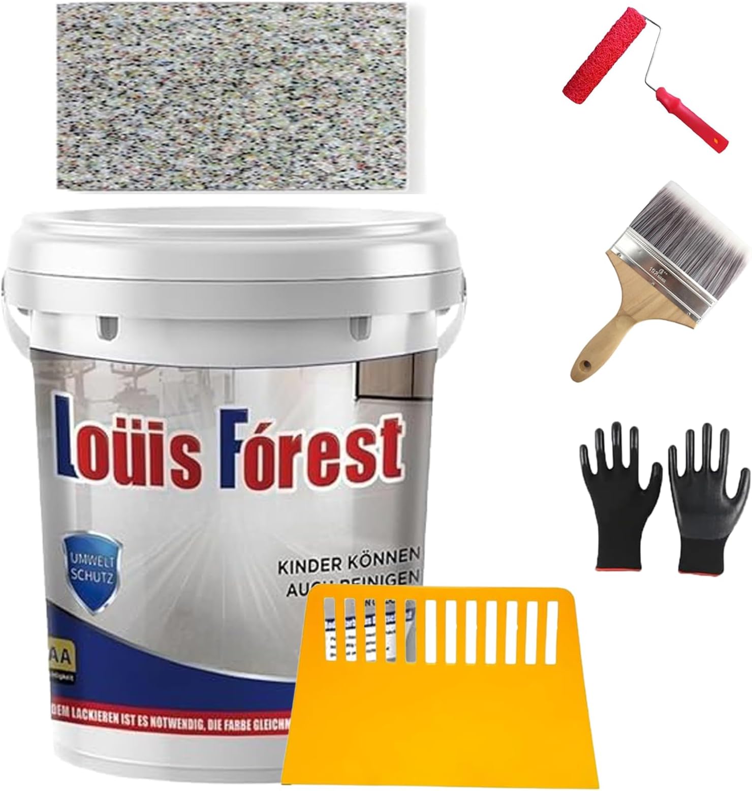 Epoxy Coloured Sand Floor Paint Coating Kit, Self-Leveling Waterproof Non-Slip Long-Lasting, Ideal for Garage, Basement, Concrete Floors & Countertops, Interior/Exterior Upgrade (706 Oz,Multicolor)