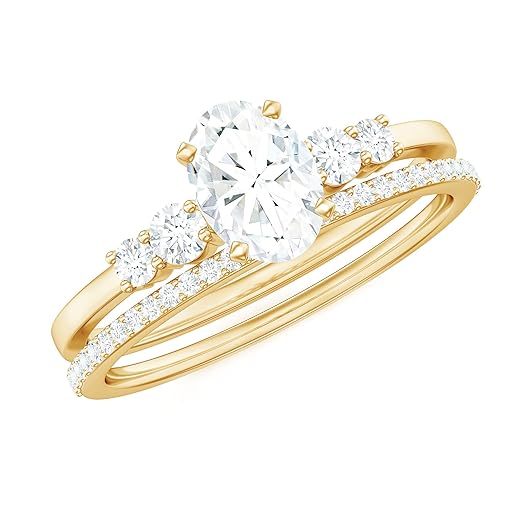 Oval Diamond Bridal Set