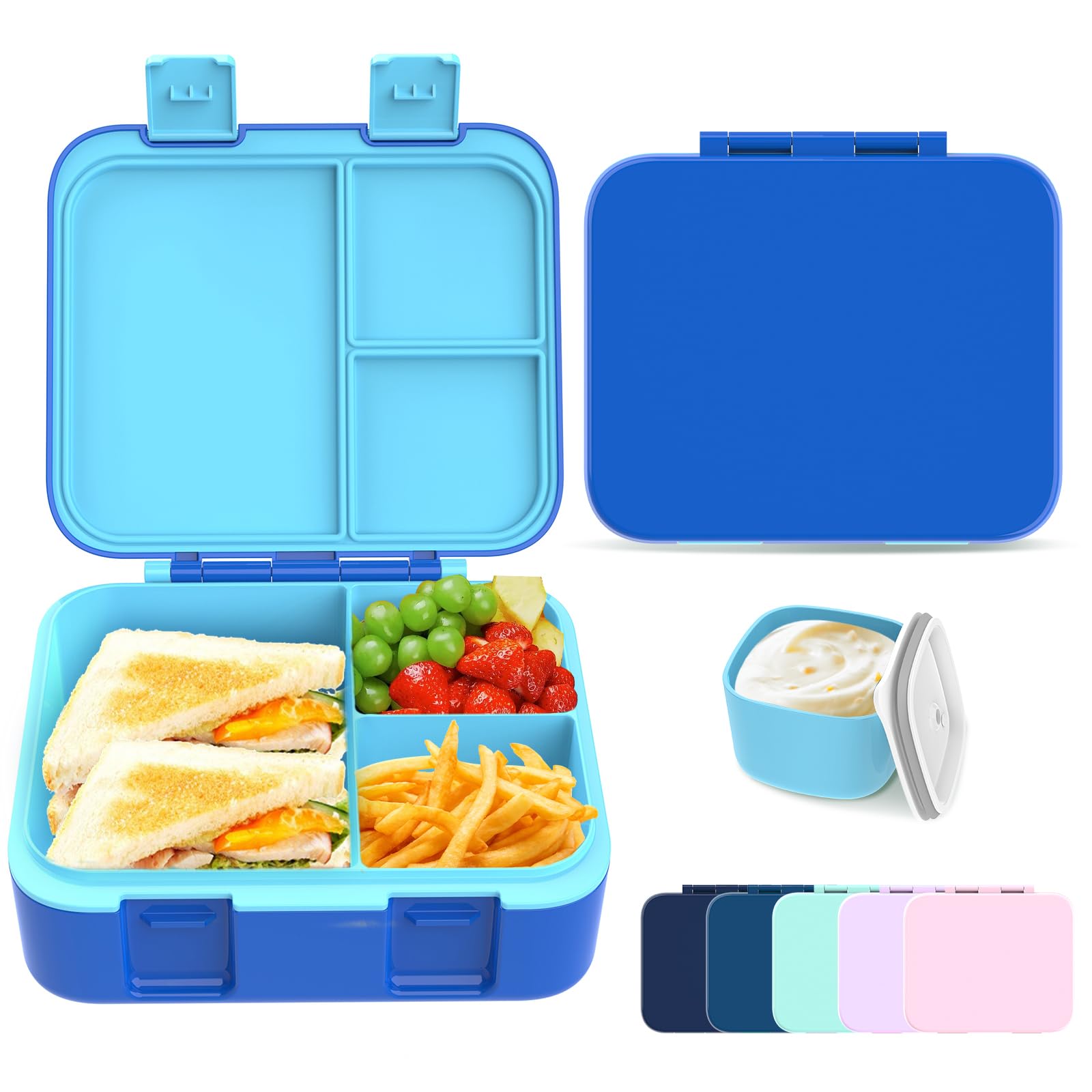 hombrima Lunchboxen, Bento Lunchbox Frischhaltedose mit Multi-Fächern für Jungen Mädchen Kinder Erwachsene Arbeit Schule Picknick Outdoor