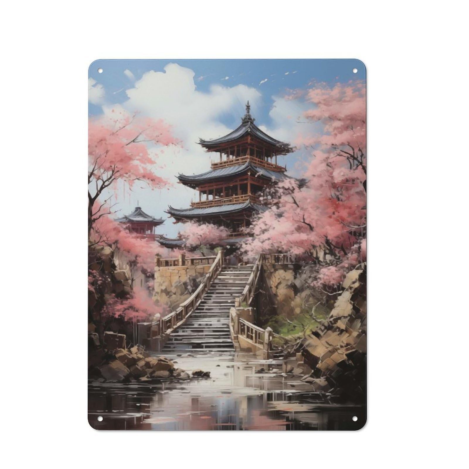 Junmoney Kyoto Serenity Shed Style Rustic Tin Sign 40X30cm Featuring Utility Space Decor For Conservatory, Home Bar Or Utility Room