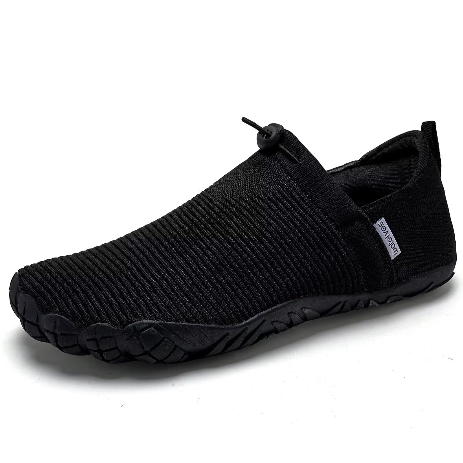 WateLves Barefoot Water Shoes Womens Mens Minimalist Walking Shoes Casual Beach Hiking Outdoor Indoor Yoga Sneakers(Black,38)
