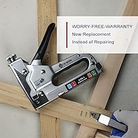 Vista 7 de Pistola grapadora para tapicería resistente, DEWBIN 4 en 1 con 2000 grapas, removedor, grapadora manual con ajuste de potencia para madera