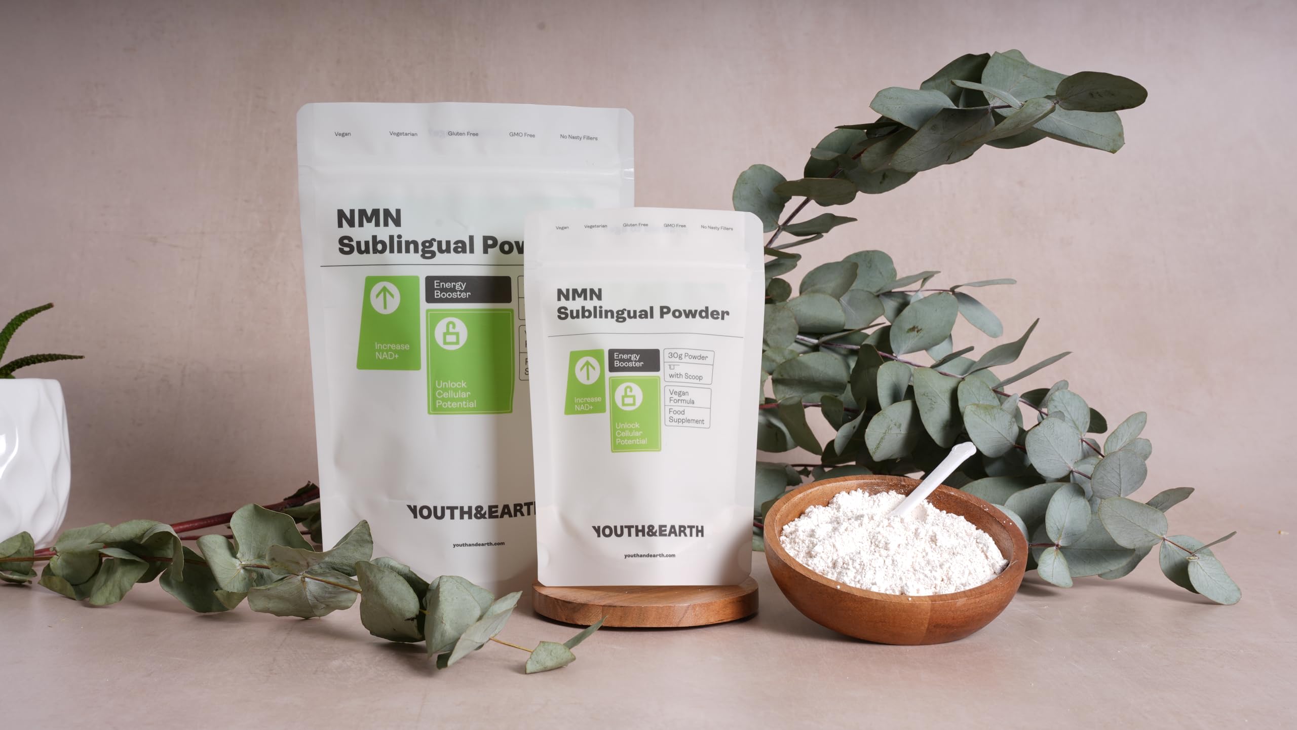 Youth & Earth NAD (Nicotinamide Mononucleotide) polvere sublinguale 15g (30-60 dosi) potenziatore
