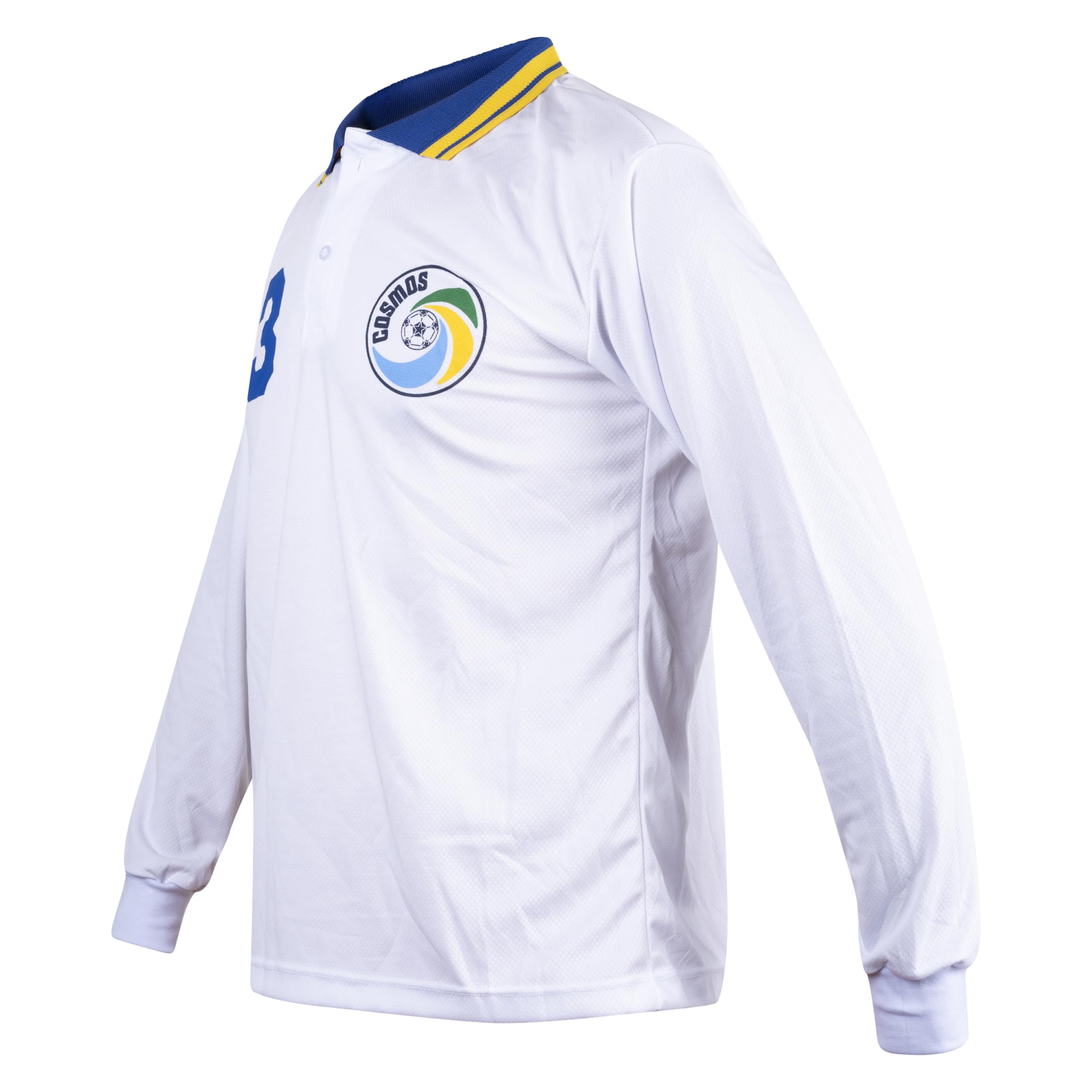 NY Cosmos Neeskens 13 Camiseta de Fútbol Manga Larga Hinchas Deporte Retro Vintage Blanca