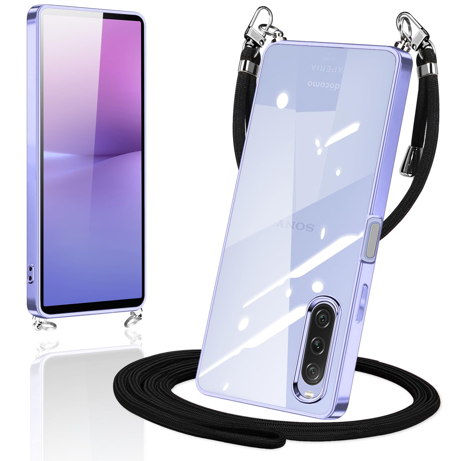 Amazon.co.jp: Xperia 10 V 用の ケース ショルダー クリア TPU カバー