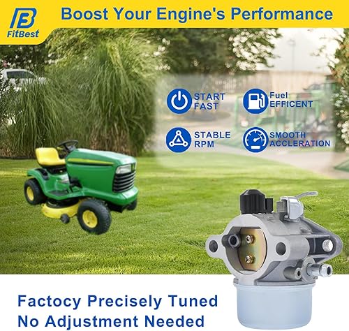 Miniatura 4 de FitBest Carburador para John Deere AM125355 LT133 LT150 LT155 LTR155 GS30 Kohler 12-853-57-S 12-853-80-S Carb