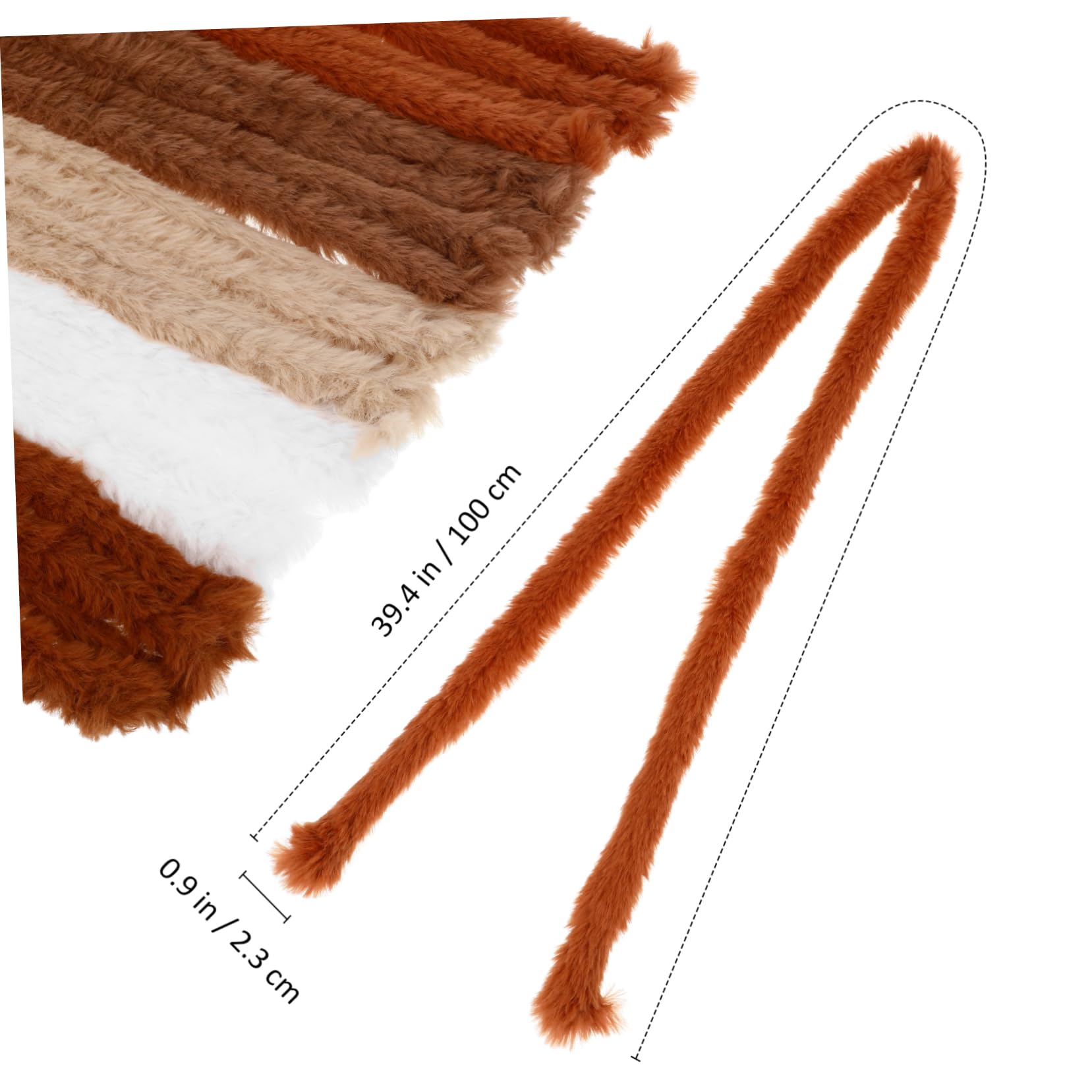 ERINGOGO Jumbo Fur Pipe Cleaners 10pcs Chenille Stems Soft Fuzzy Craft Sticks Bendable Twisted Sticks
