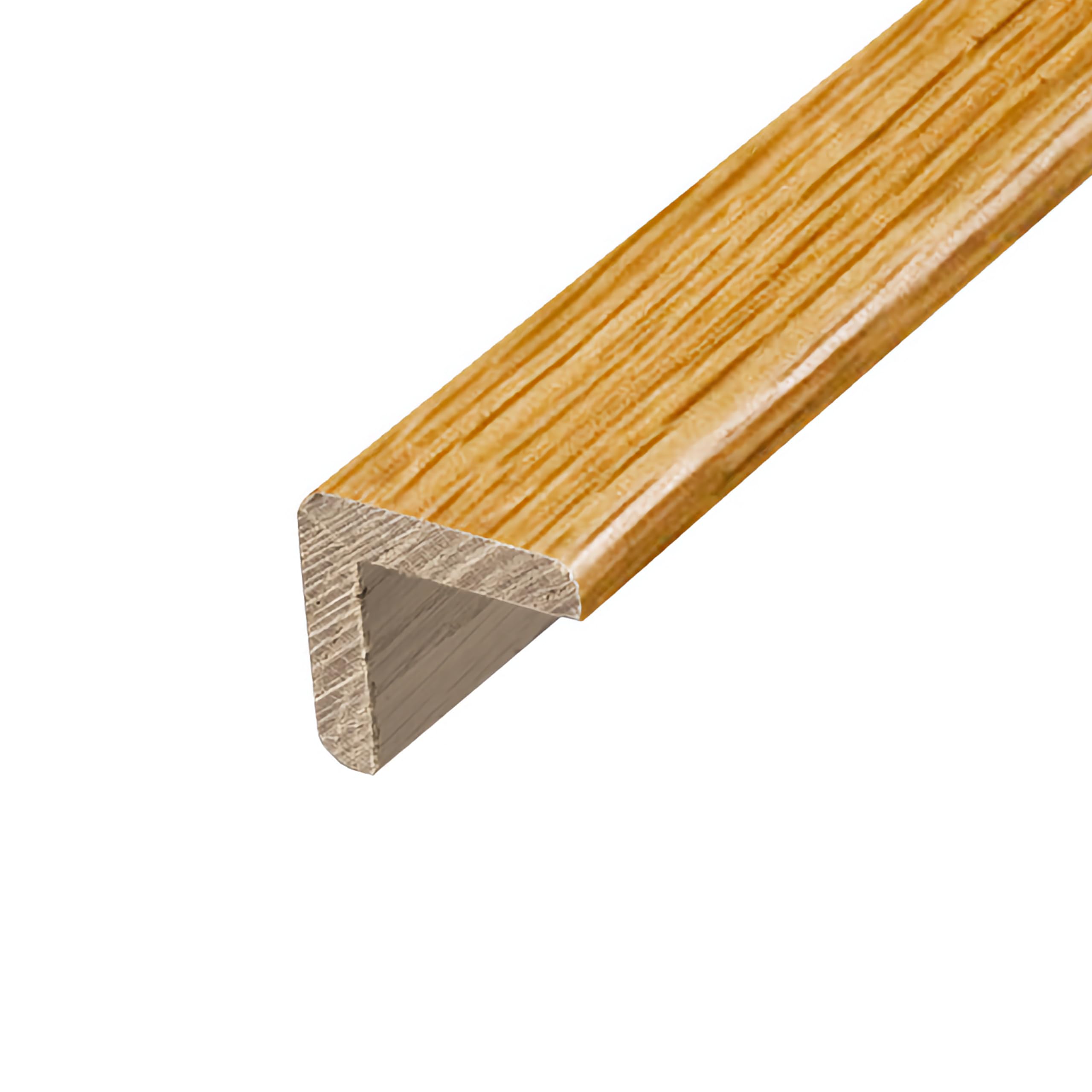 21mm X 21mm Solid Oak Corner Step Stair Nosing Cushion Moulding Edge Profile Strip 0.9m For Flooring (Lacquered)