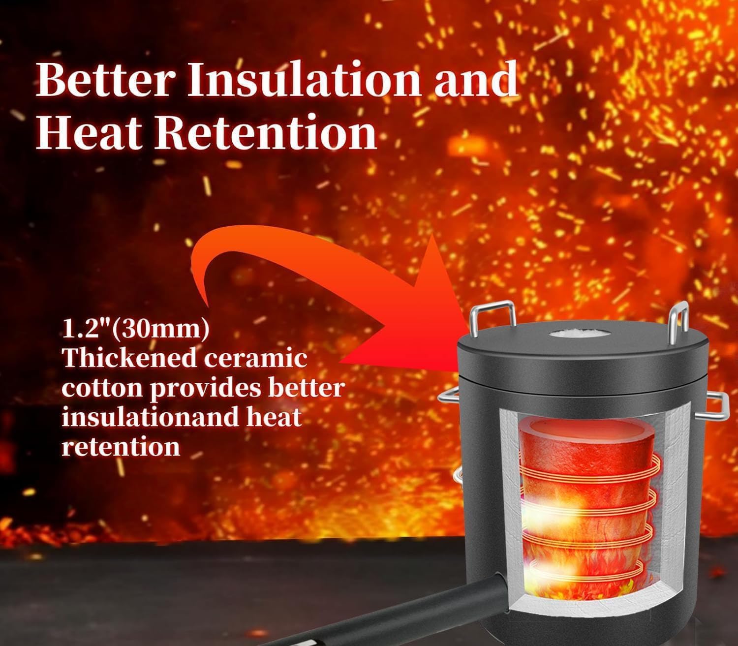 AMCJJ Smelting Furnace Kit 12KG Propane Melting Furnace Kit – Metal Casting Machine for Gold, Silver, Copper, Jewelry Making & Refining,Black 1