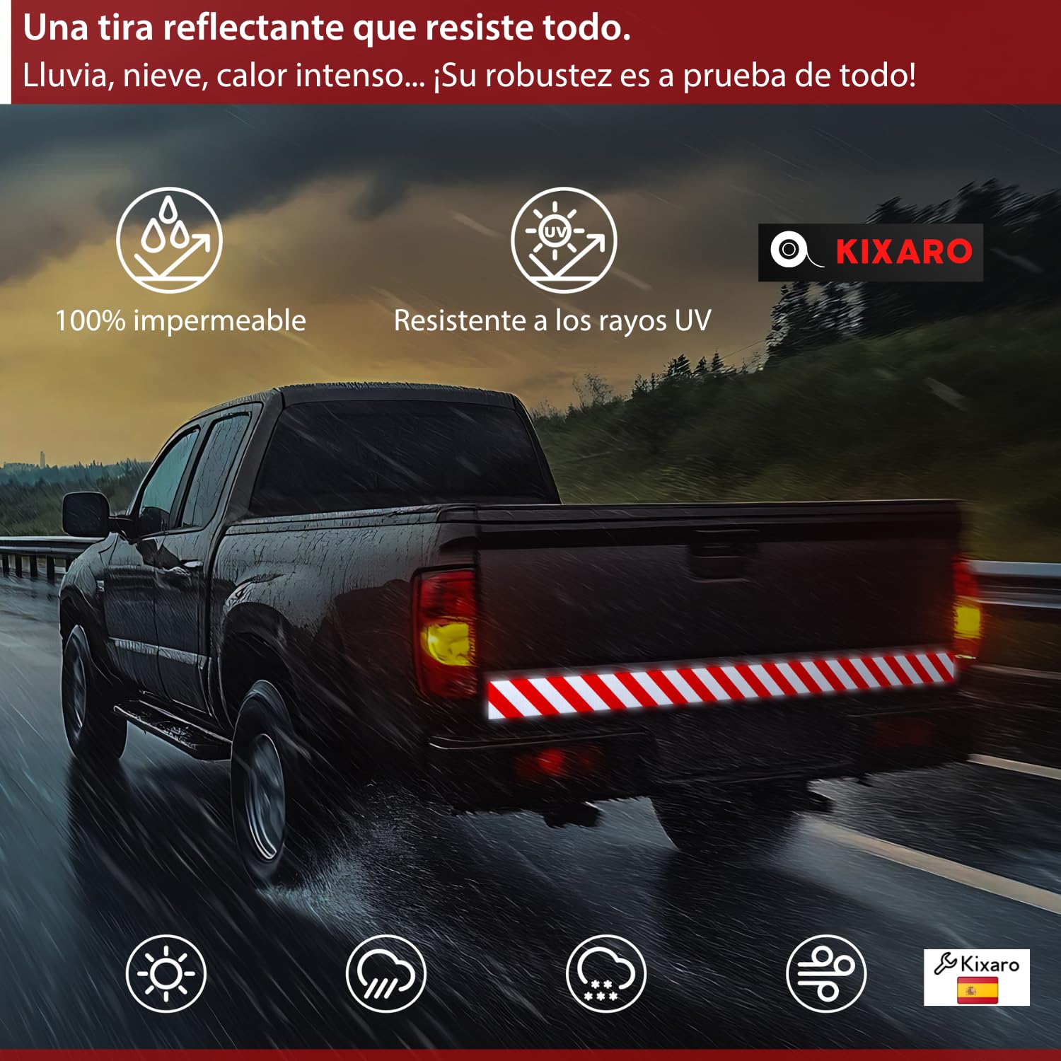 Cinta Adhesiva Reflectante Blanca Rojo Cinta Señalizacion para Remolque Coche Policial Noche Running Cinta Seguridad Adhesiva Cinta Reflectante Adhesiva Alta Visibilidad Blanca y Roja Rollo 10mx15cm