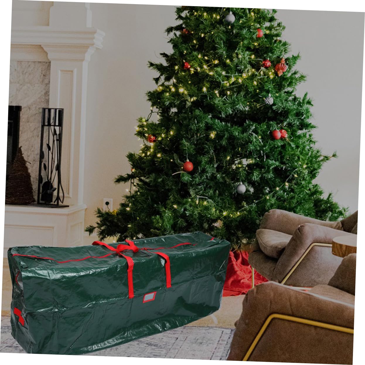 TOPBATHY Borsa per Albero di Natale Contenitore Portaoggetti con Manici Organizer per Casa Protezione da Umidità e Polvere