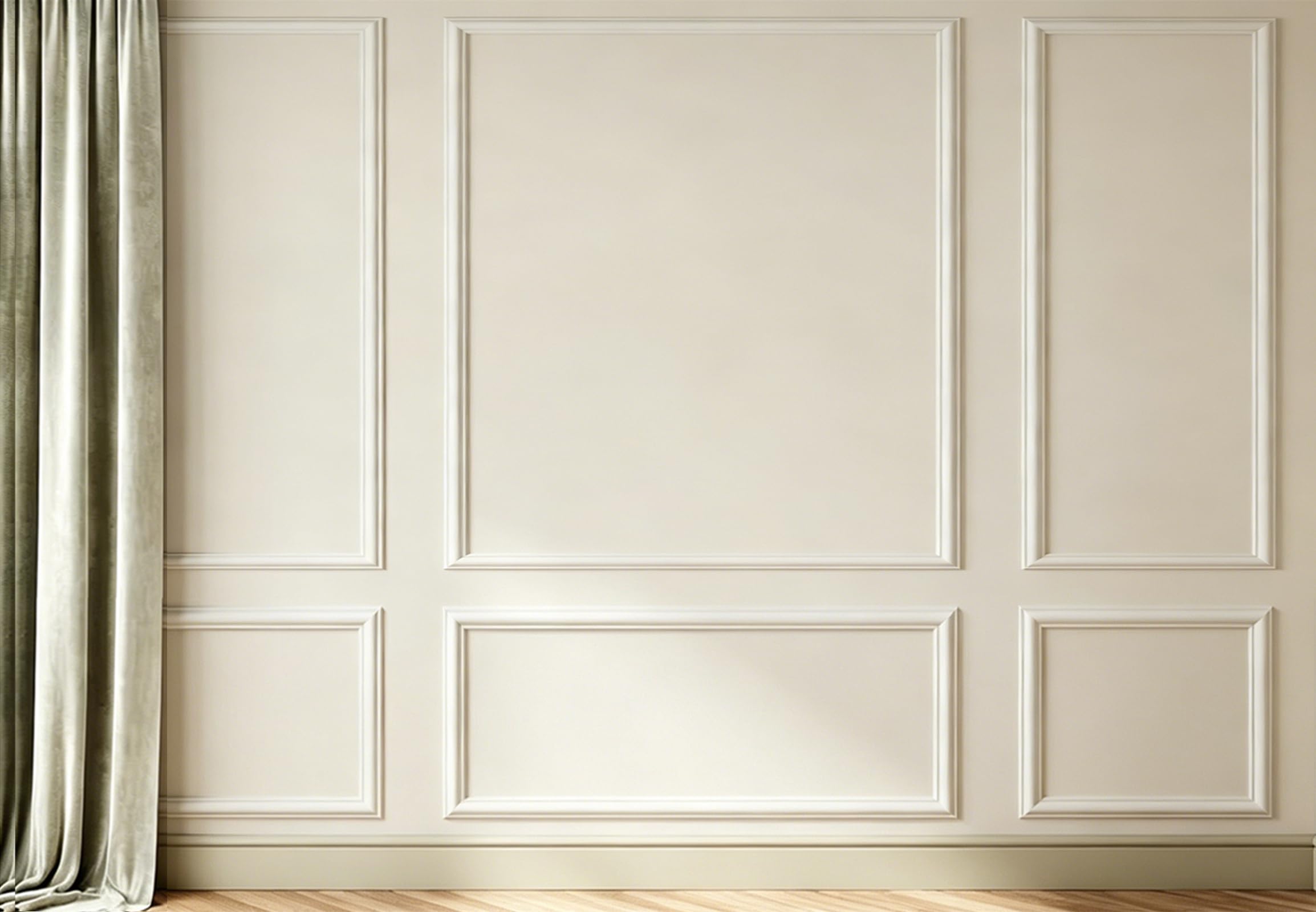 Pre-Cut Wall Molding Set of 6 pcs, Self-Adhesive Wall Moulding Trim