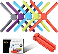KSENDALO 5-Pack Thick Silicone Foldable Trivets for Hot Pots, Pans & Dishes - Eco-Friendly, Space-Saving, Heat-Resistant Kitchen Essential