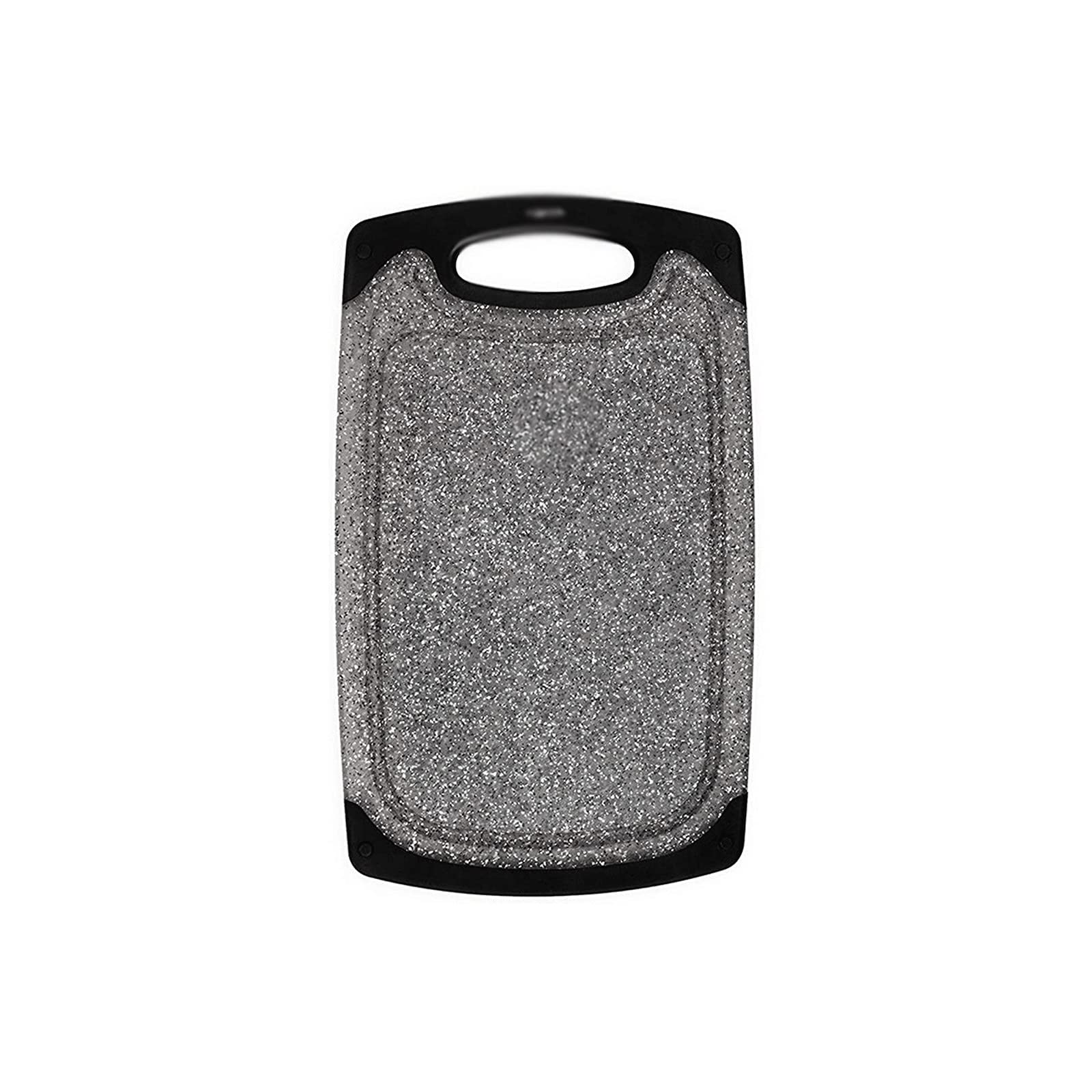 Juego de 3 tablas de cortar reversibles, tabla de cortar de plástico para cocina, diseño antideslizante con mango de fácil agarre, sin BPA