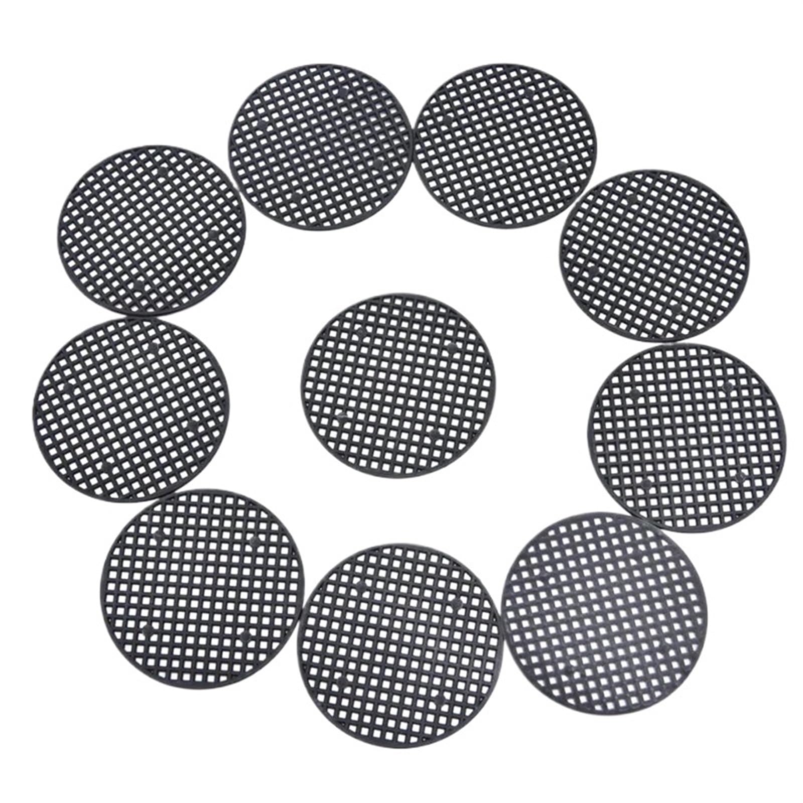 XIUsheUA Pot Bottom Grid Mat 10pcs Round Flowerpot Mesh Pad Breathable Leakproof Bottom Grid Mat With Drainage Hole Protection Bonsai Home for Gardening(7.5cm)
