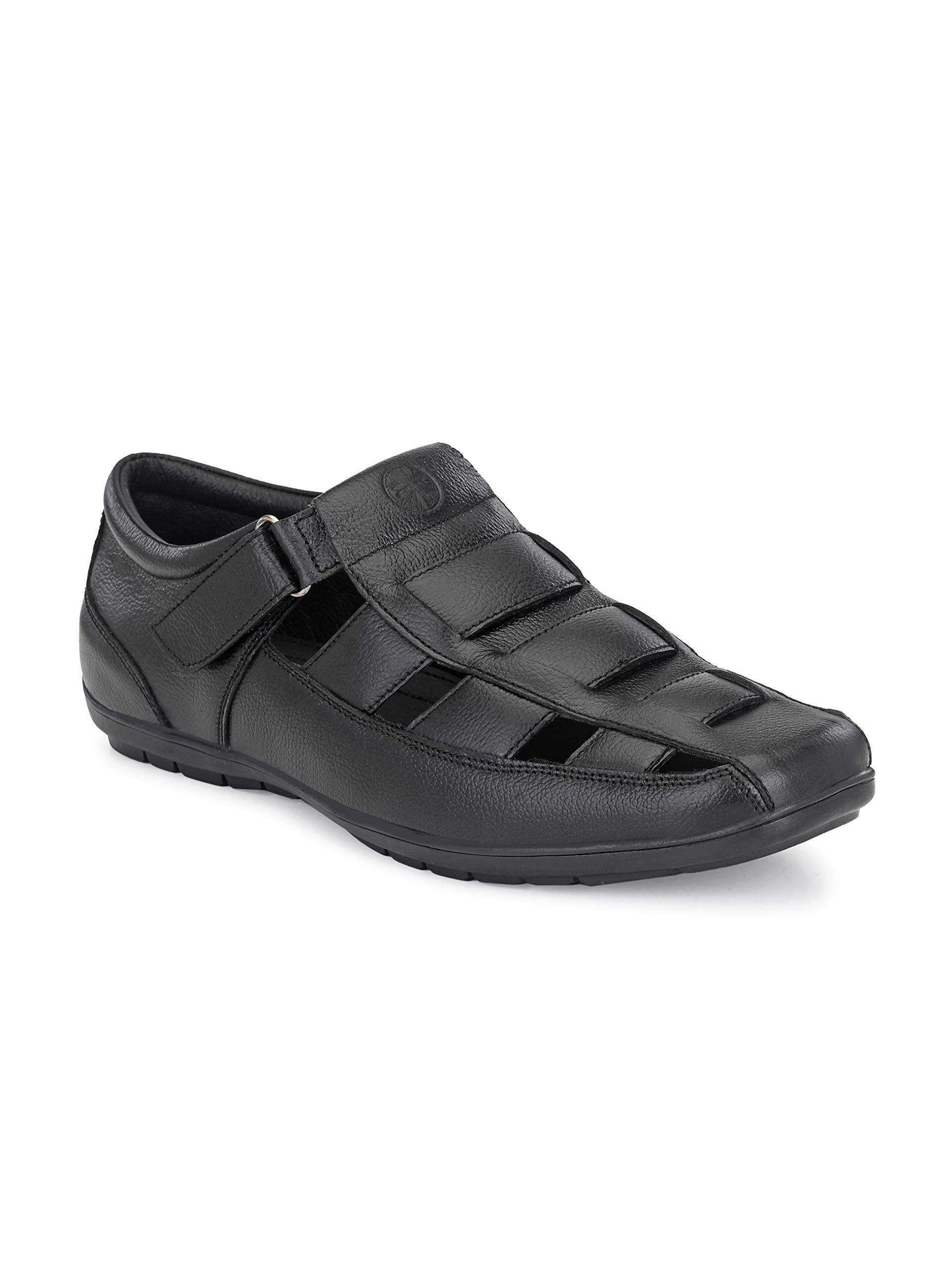 UNDERROUTE Black Mens Genuine Leather Roman Sandals with Memory Foam - 9 (B08KRSTWLV) Amazon Price History, Amazon Price Tracker