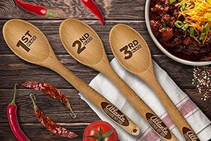 Personalized Engraved Wooden Spoon Chili Trophy Award for Chili Cook-Off Competition Event Contest Favor