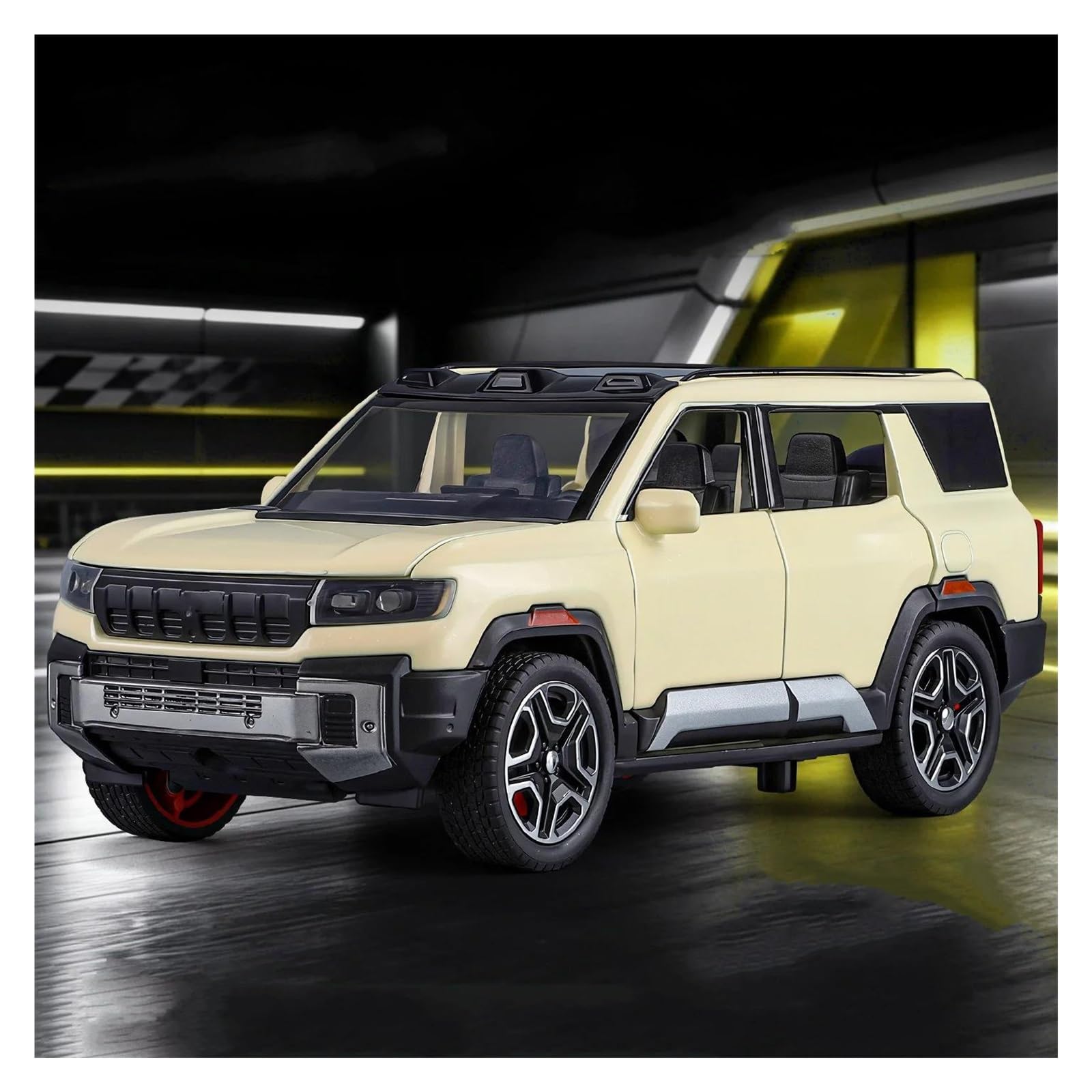 Per BYD Per Fangchengbao Bao 8 Modellino Auto Riproduzioni Scala | 1:32 Collezione Metallo Scala Modello(Off-white)