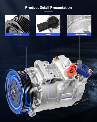 Miniatura 4 de ECCPP Compresor de CA con embrague 2006-2015 para Volkswagen para compresor de aire acondicionado Jetta Passat Tiguan 2.0L