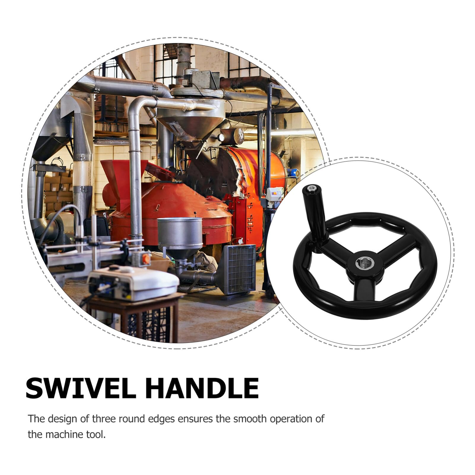 SOLUSTRE Lathe Hand Wheel Three Spoke Hand Wheel Milling Machine Hand Wheel Rotary Hand Wheel