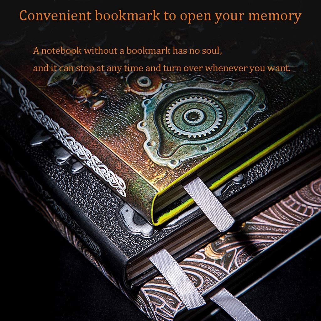 Cuaderno de Cuaderno A5 para Estudiantes universitarios, Diario 146 * 212 mm 5.7 * 8.3 En el Bloc de Relieve Tridimensional, Retro Cuentas de Cuentas Regalo Diario Diario Diario