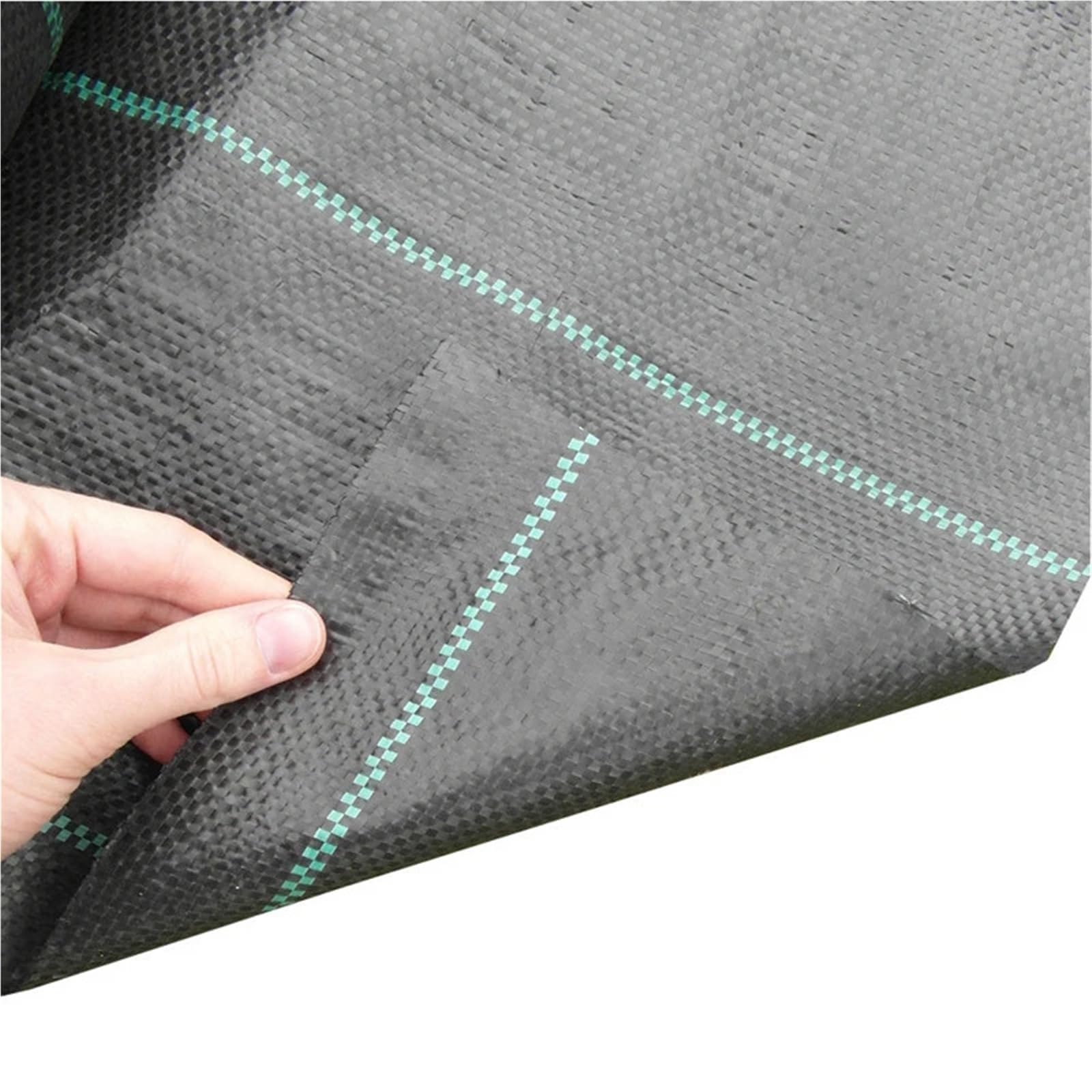 Membrana Antihierba Membrana Forrada Resistente del Control de malezas de la Membrana de la Cubierta del Suelo de paisajismo de la Tela del Control de malezas para Jardín，Patios(2x10m)