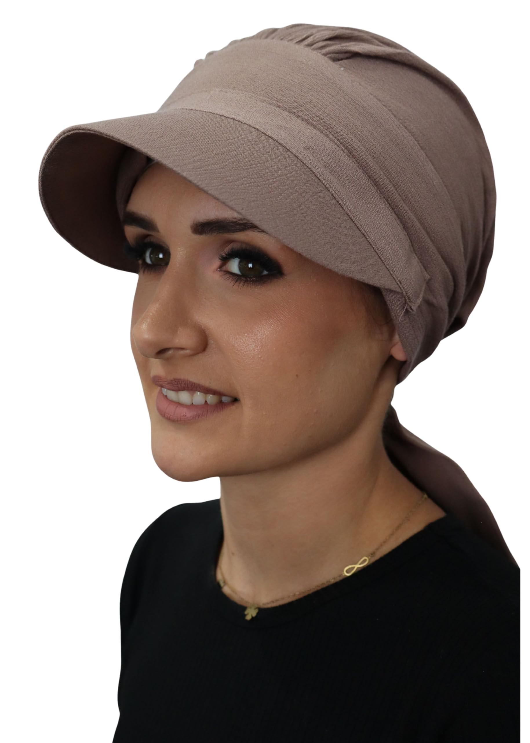 Deresina Gorro Oncológico Mujer Verano – Turbante Oncológico Algodón Pre-Anudado, Pañuelo Oncológico Alopecia, Visera Protección Solar