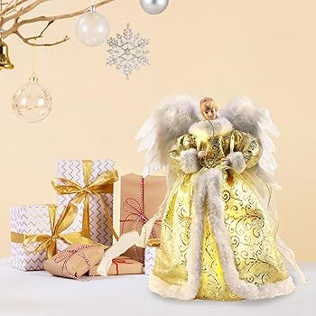 【新品】クリスマス　デコレーション　エンジェル　天使 イルミネーション　オブジェ Amazon | chengcheng クリスマスツリートップ 天使 ツリー