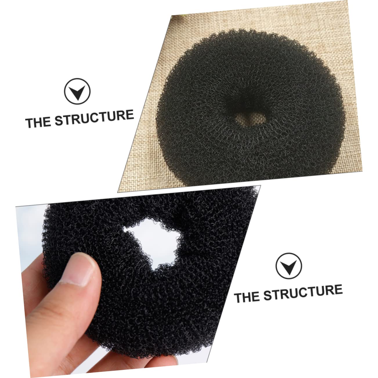 MAGICLULU 3er-set Unsichtbarer Haarknoten-maker-set Haarknoten-maker Für Frauen Haar-donut-former Haar-styling-tool Haarknoten-maker Mittlere Größe 15 Stück * 3