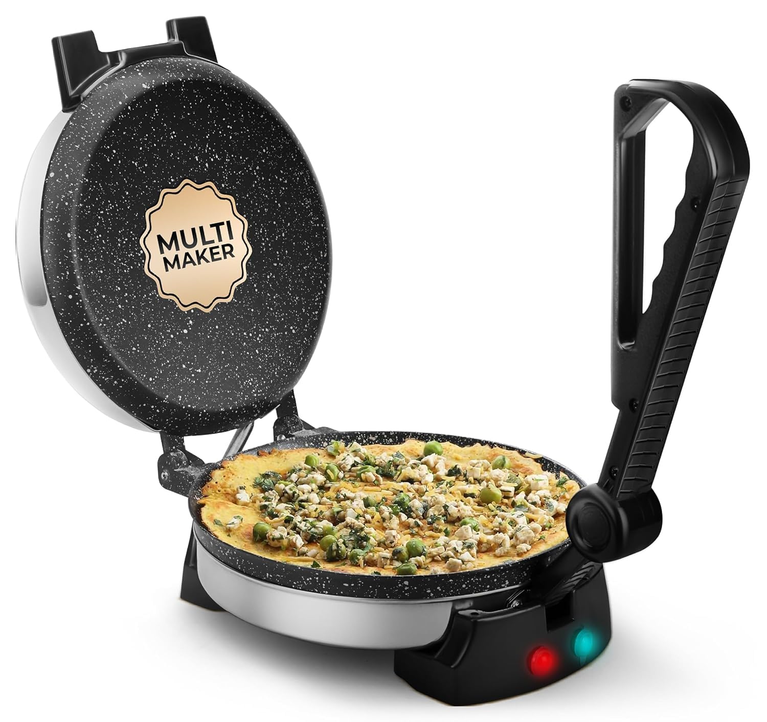 Design Studio Automatic Electric Roti Maker | Non-Stick Stainless Steel Press for Roti, Chapati & Parathas Multipurpose | 1 Year Warranty (1000 W, Silver)