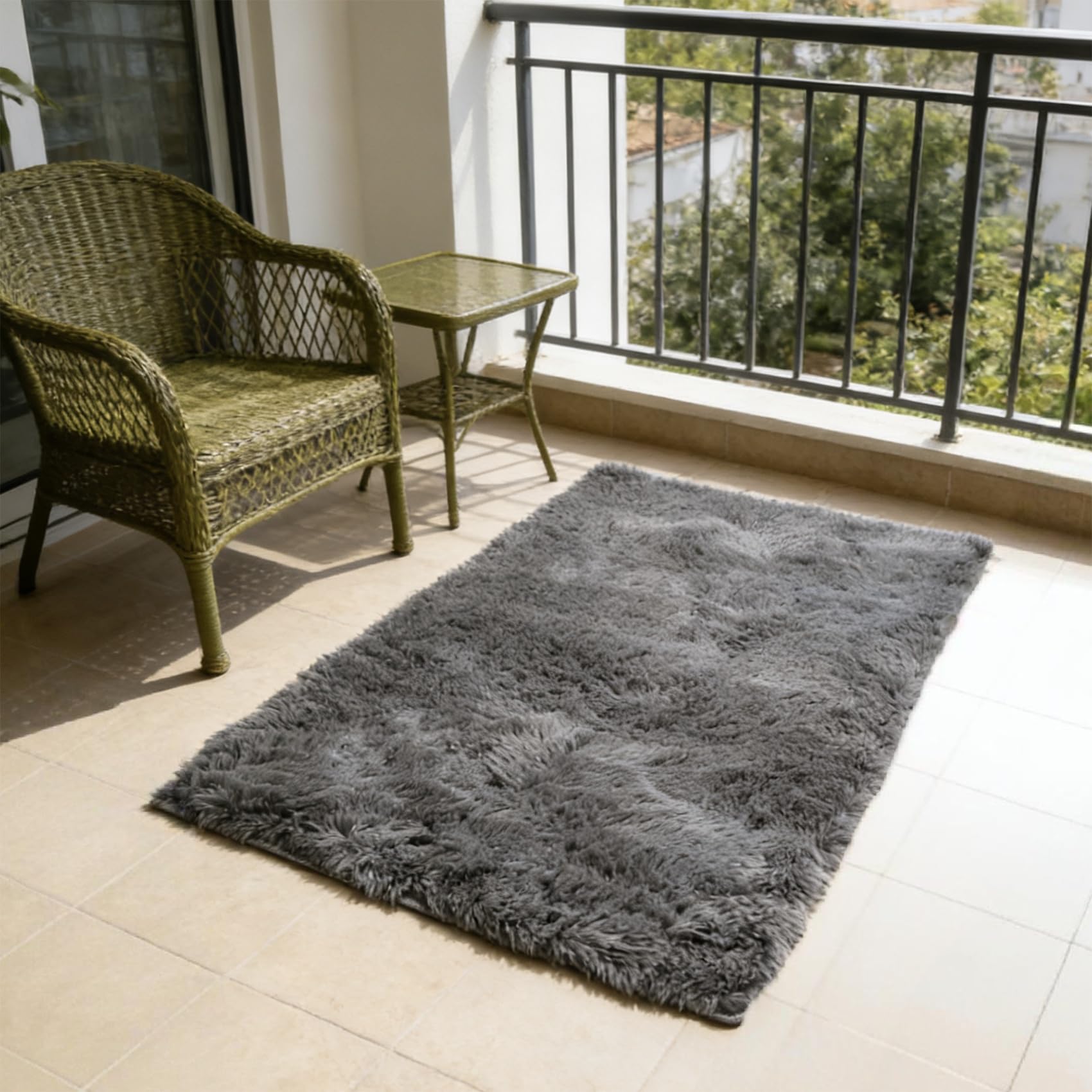 Tapis salon antidérapant et facile à entretenir pour un sol sécurisé