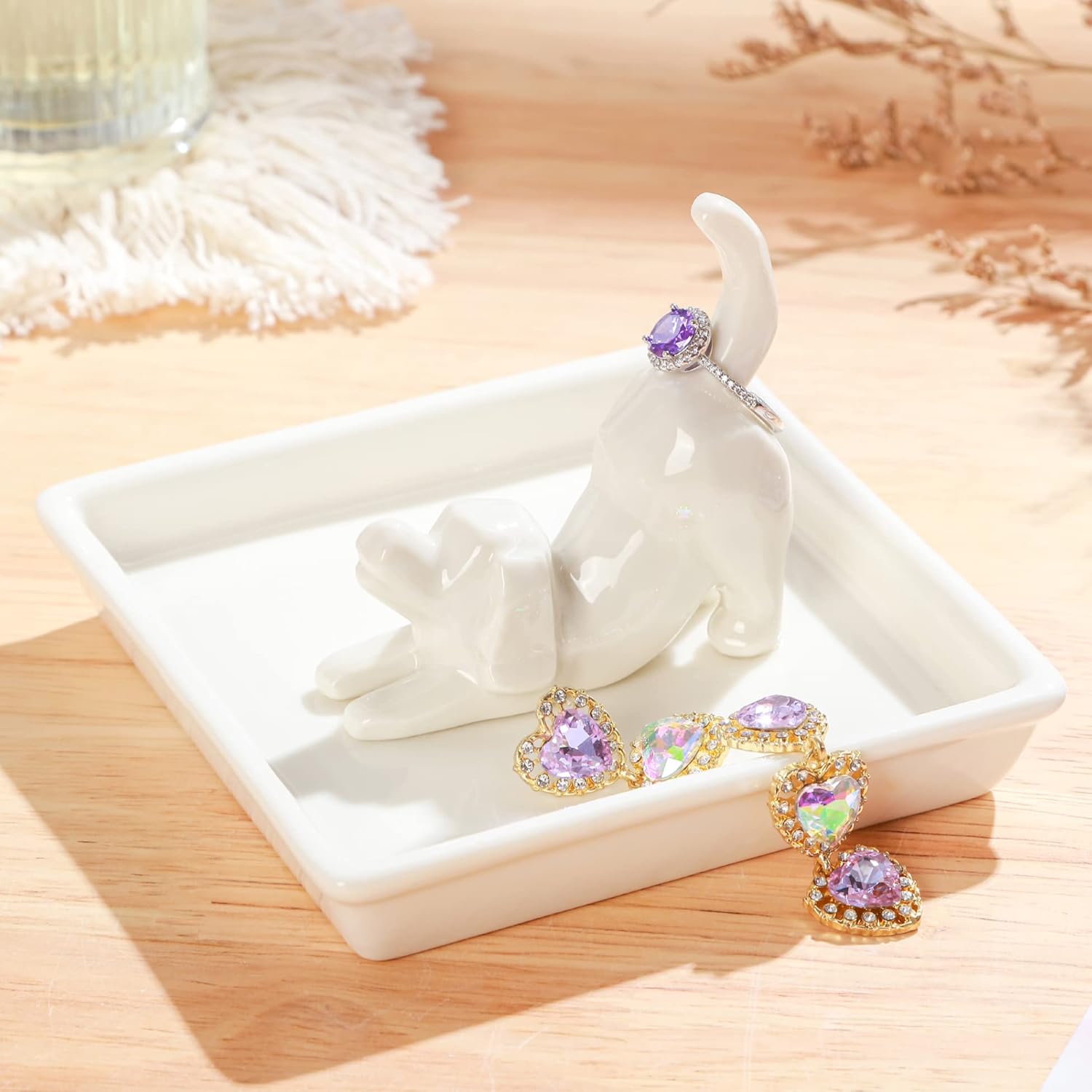 PUDDING CABIN Dog Mom Gifts for Women: Dog Lover Ring Holder Dish Jewelry Holder, Perfect for Mothers Day, Birthday, Wedding, Christmas - Image 2