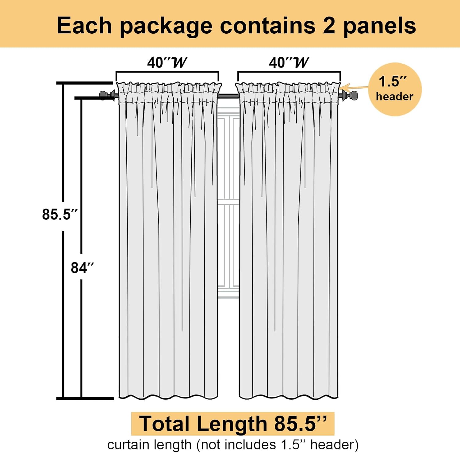 Lecloud Blush Pink Sheer Curtains 84 Inches Long 2 Panels Set, Light Filtering Window Curtains for Living Room Bedroom, Solid Voile French Door/Dining Room Drapes with Dual Rod Pocket, 40" W X 84" L - Image 4