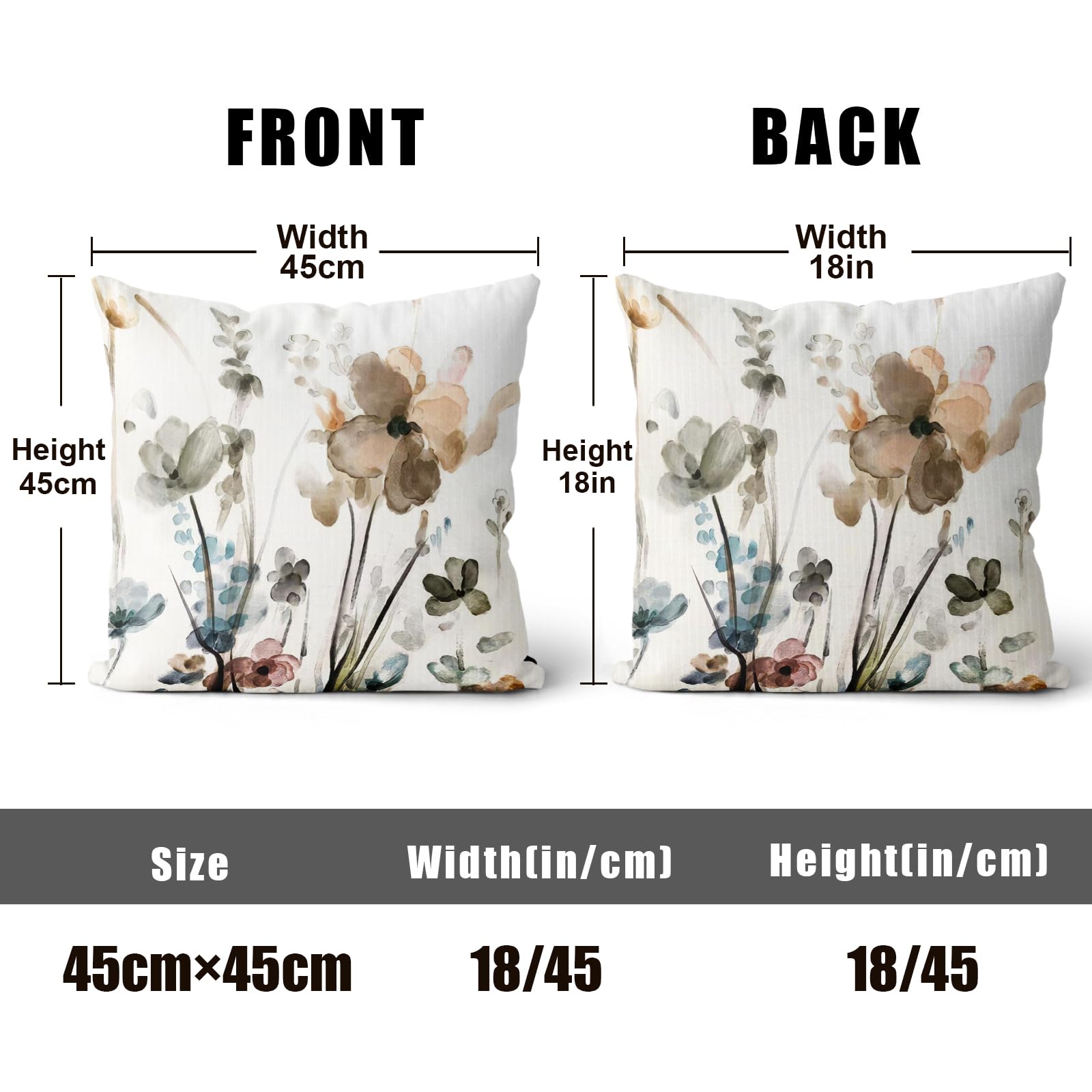 XPHZZL Cushion Cover 2 Pack 45 x 45 cm - Image 2