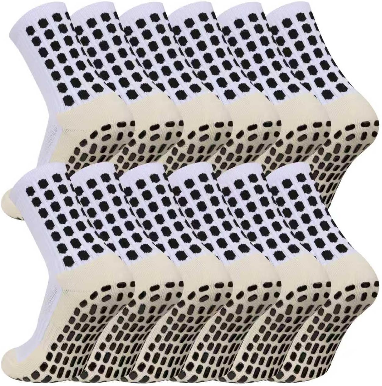 GEDOH Grip Soccer Socks Non Slip Sports Football Basketball Grip Pads Socks for Men2/4/6