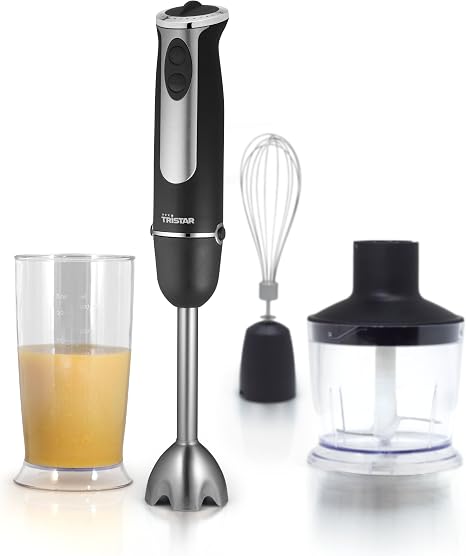 Amazon.com: Kitchen- bastón de lujo licuadora Juego completo – completo con  taza de medir, picador y batidor Tristar : Hogar y Cocina