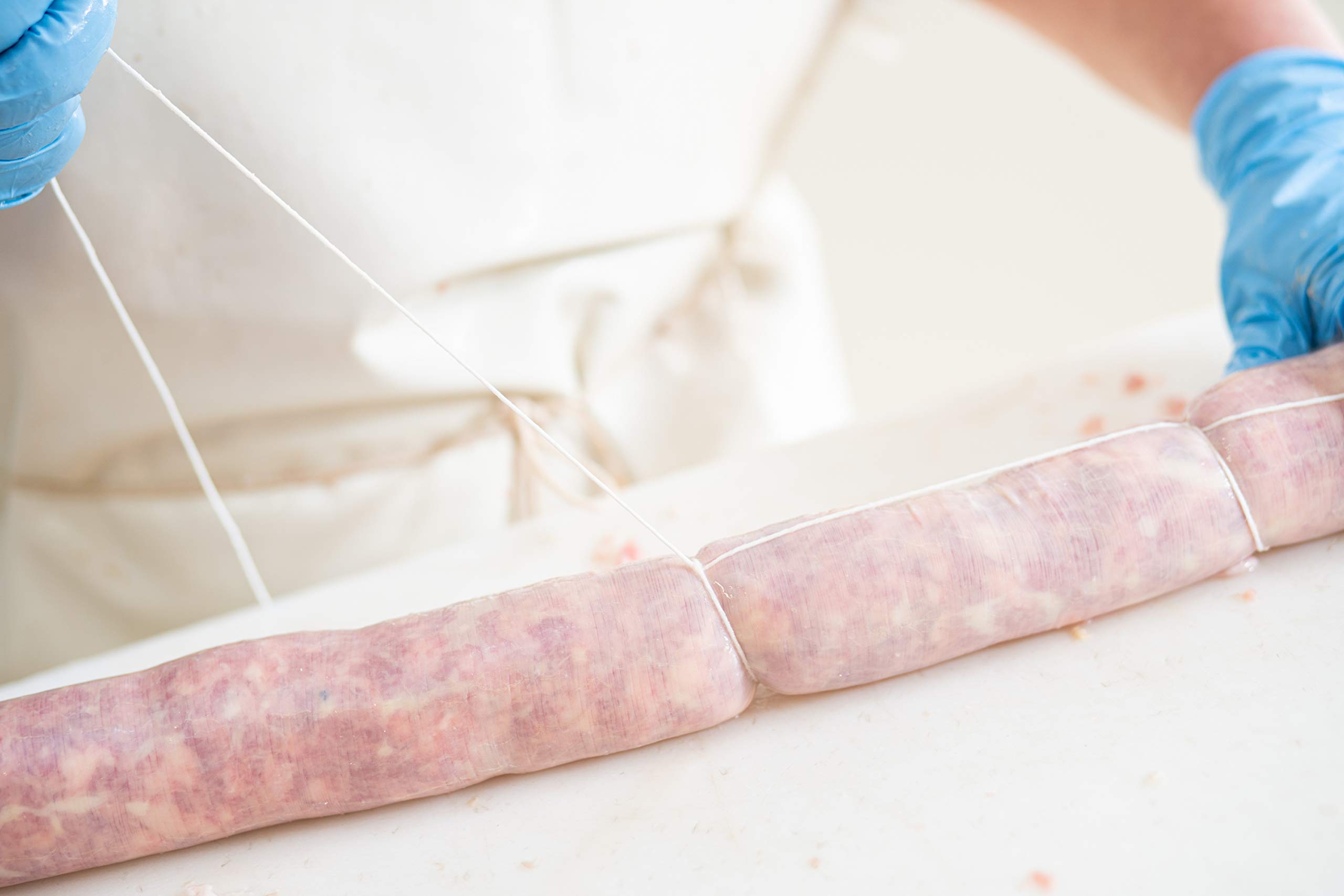 Moretti® | Boyau naturel de bovin pour le salami de salami à sécher | Tout droit de boeuf | Protection et assaisonnement de la viande séchée | En emballage sous vide (60mm/65mm X 9m)