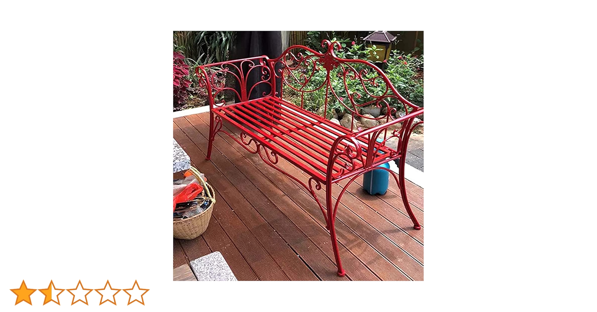 Amazon.co.jp: テラス ガーデン ベンチ 屋外用メタル ベンチ、背もたれ