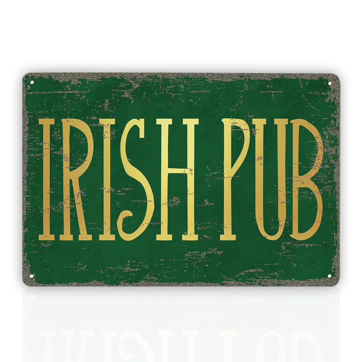 Irish Pub Metal Tin Sign, Vintage Retro Wall Art, Shamrock Plaque For Bar, Pub, Kitchen, Office – St. Patrick’S Day Decor For Indoor & Outdoor Metal Tin Sign 8X12 Inch