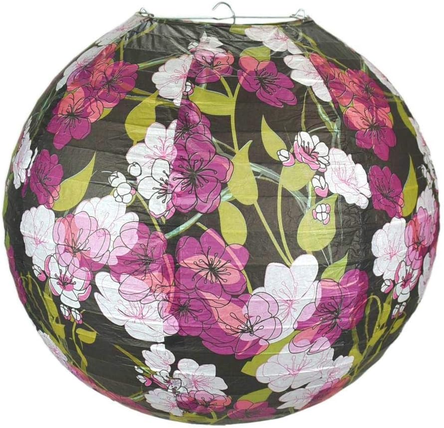 PaperLanternStore.com 14 Inch Japanese Plum Tree Cherry Blossom Paper Lantern (Single)