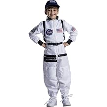 Dress Up America Kids NASA Astronaut Costume Orange Space Suit with Cap Realistic Halloween & Dress-Up Outfit
