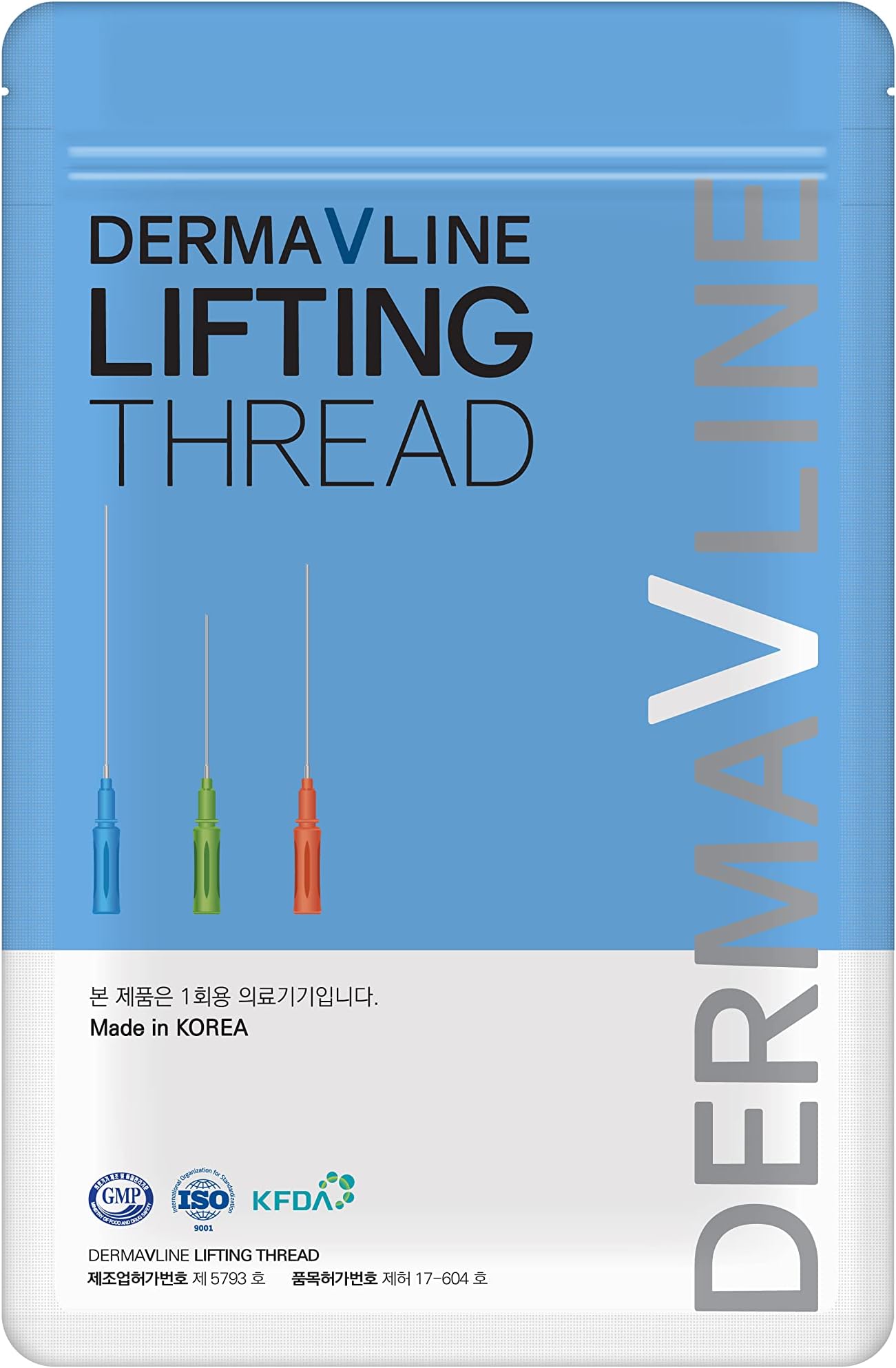 Miracle V LINE/Derma V PDO Thread/Lift Face/Twin Mono 50pcs (+10pcs sample) (27G-60mm)